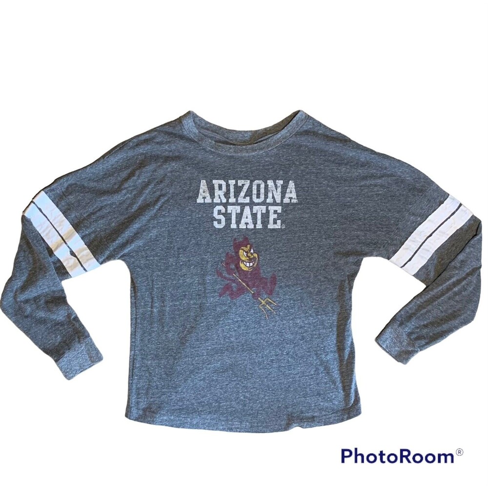 Venley Women’s Size Small S Gray Long Sleeve ASU Arizona State Sun Devils Shirt